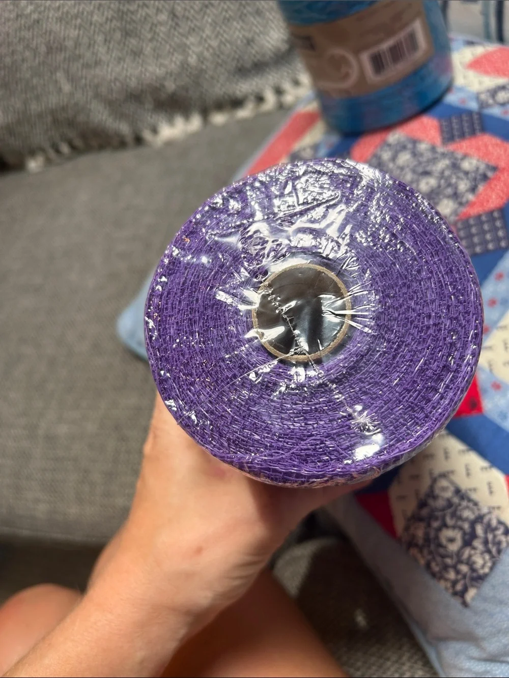 Celebrate It Shimmery Purple and Bright Blue Mesh Ribbon Rolls